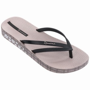 Beige / Black Women's Ipanema Bossa Soft IV Flip Flops | 7694530-VE