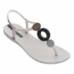 Beige / Black Women's Ipanema Class Modern Sandals | 4963715-XY