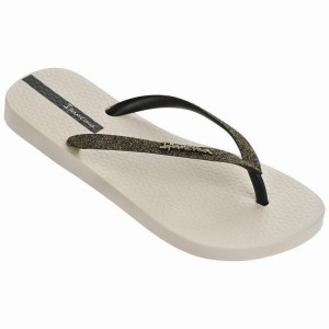 Beige / Black Women's Ipanema Lolita III Flip Flops | 5863192-OU