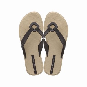 Beige / Black Women's Ipanema Nexo Flip Flops | 0538174-TW