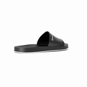 Black Men's Ipanema Glide Slides | 9625037-DM