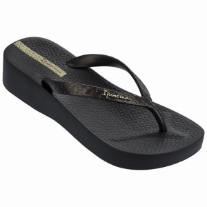 Black Women's Ipanema Brasil Tropical Plat Flip Flops | 5297846-JK