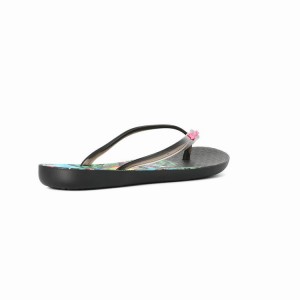 Black Women's Ipanema Wave Natural Flip Flops | 7624953-UZ