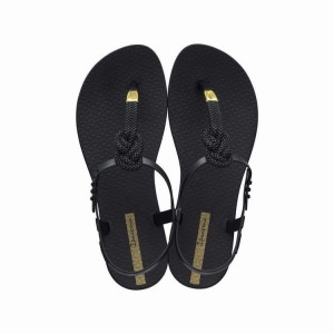 Black / Gold Women's Ipanema Class Glam II Sandals | 8723051-KQ