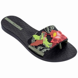 Black / Green Women's Ipanema Nectar Sandals | 0876394-QD