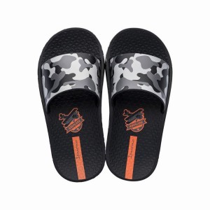 Black / Grey Kids'' Ipanema Slippy Sandals | 5628490-SW