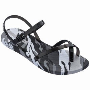 Black / Grey Women's Ipanema Fashion IX Sandals | 8631450-SW