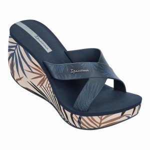 Blue Women's Ipanema X Wedge Slides | 8213065-PZ