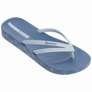 Blue / White Women's Ipanema Bossa Soft IV Flip Flops | 6184790-DY