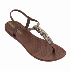 Brown Women's Ipanema Charm VI Wave Sandals | 1286594-CO