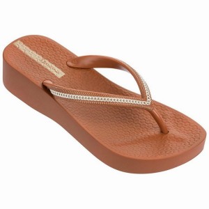 Brown Women's Ipanema Mesh Plat II Flip Flops | 6954102-IL