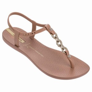 Brown / Gold Women's Ipanema Lenny Unity Sandals | 4786920-QZ