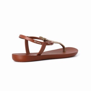 Brown / Gold Women's Ipanema Ribba Sandals | 4296317-IK