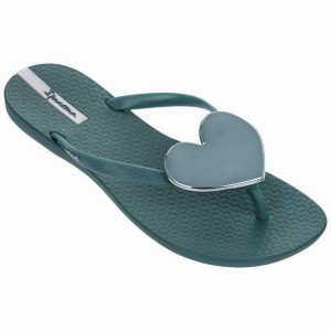 Green Women's Ipanema Maxi Fashion II Flip Flops | 1693504-HO