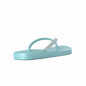 Green / Gold Women's Ipanema Ana Metallic IV Flip Flops | 4726905-BZ