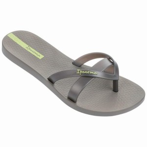 Grey / Silver Women's Ipanema Kirei Flip Flops | 1625948-KD