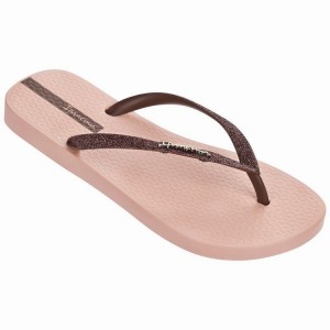 Pink / Brown Women's Ipanema Lolita III Flip Flops | 8162743-UO