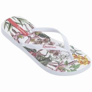 White Women's Ipanema Botanicals Flip Flops | 8075694-RW