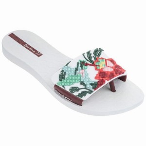 White / Burgundy Women's Ipanema Nectar Sandals | 0528174-ZW