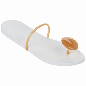 White / Orange Women's Ipanema Philippe Starck Thing U Flip Flops | 8796015-HS