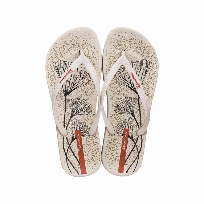 Beige Women's Ipanema Anatomic Temas XI Flip Flops | 3907482-BQ