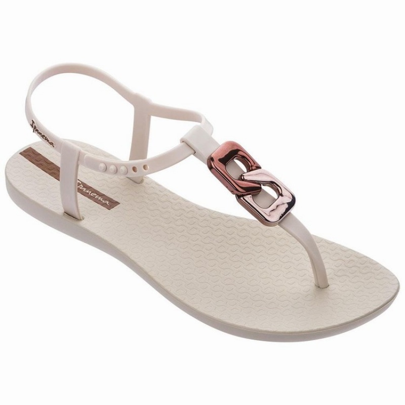 Beige Women\'s Ipanema Class Chic Sandals | 0357168-GL