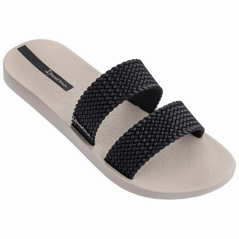 Beige / Black Women's Ipanema City Sandals | 4026597-FQ