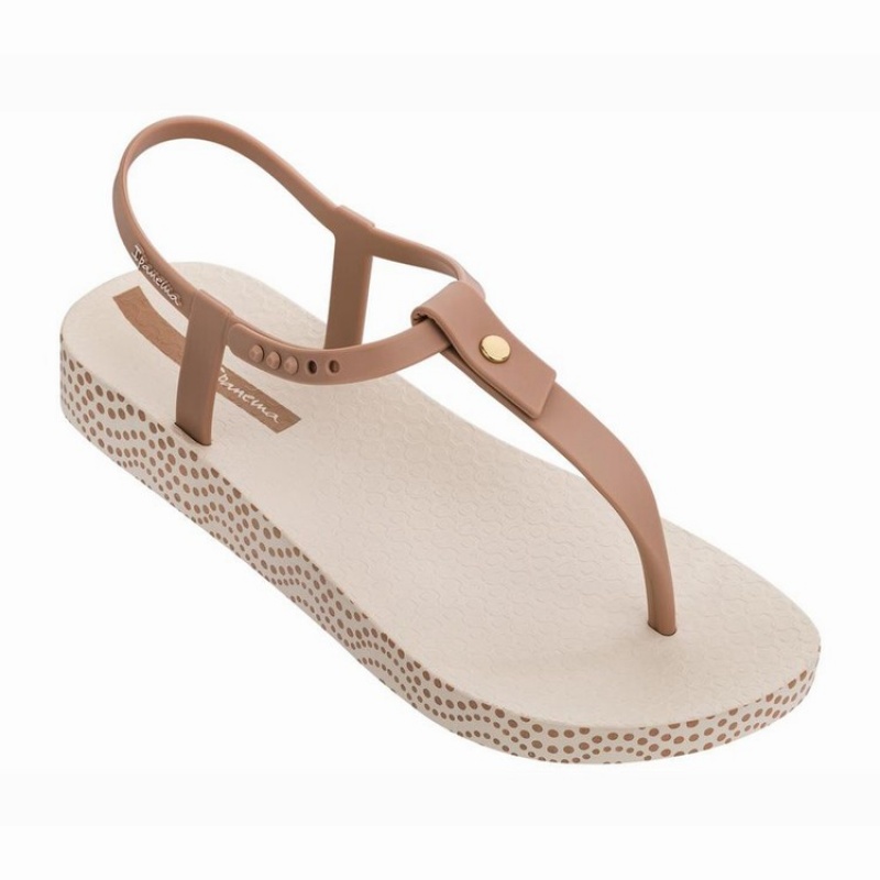 Beige / Brown Women's Ipanema Plush Dots Sandals | 6287495-GA