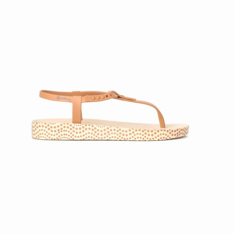 Beige / Brown Women's Ipanema Plush Dots Sandals | 6287495-GA