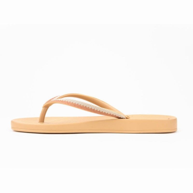 Beige / Brown / White Women's Ipanema Ana Lovely IX Flip Flops | 9738106-FA