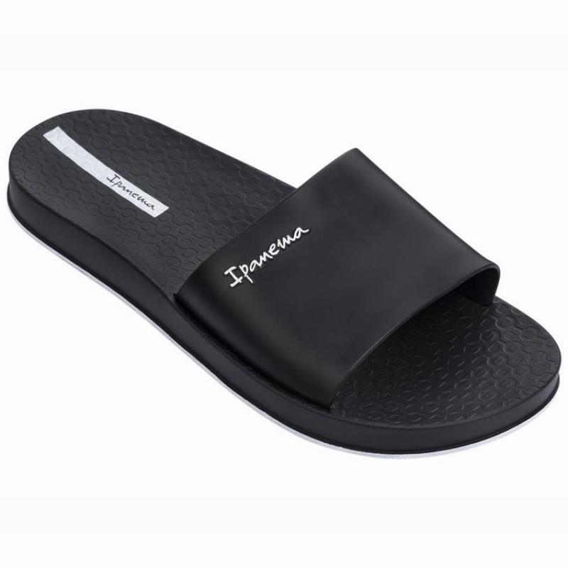 Black Men's Ipanema Glide Slides | 9625037-DM