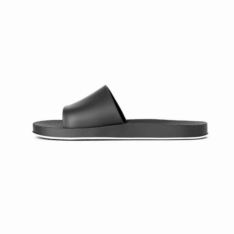 Black Men's Ipanema Glide Slides | 9625037-DM