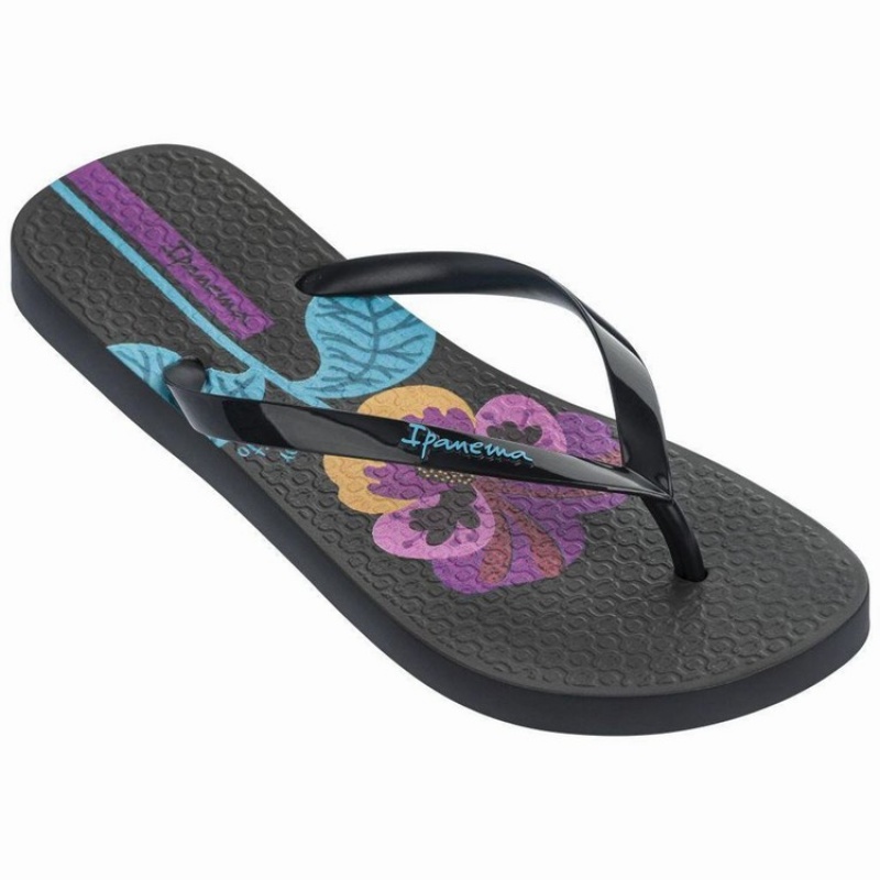 Black Women\'s Ipanema Botanicals Flip Flops | 1845672-GJ