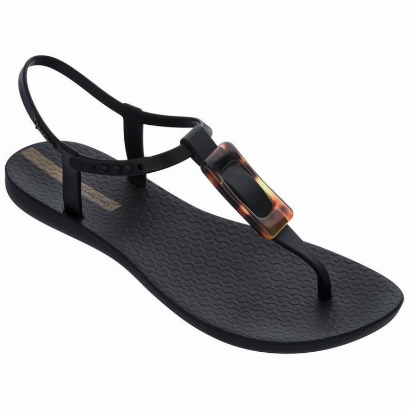 Black Women\'s Ipanema Class Charm Sandals | 1389570-FG