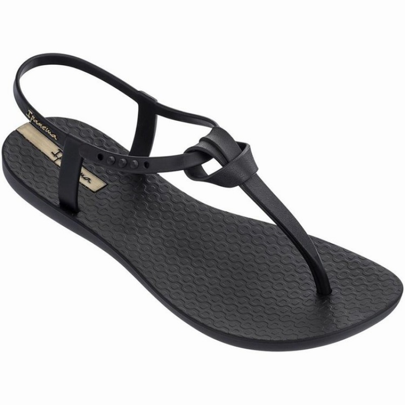 Black Women's Ipanema Ellie Sandals | 0715243-HJ