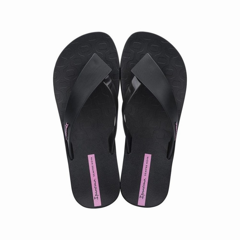 Black Women\'s Ipanema Hit Flip Flops | 5726913-EH