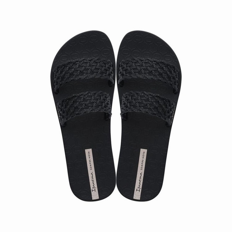 Black Women\'s Ipanema Renda Slides | 0612975-OB