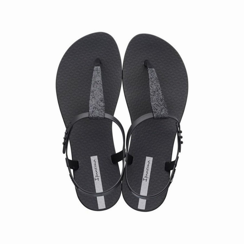 Black Women\'s Ipanema Shimmer Sandals | 7208691-JL