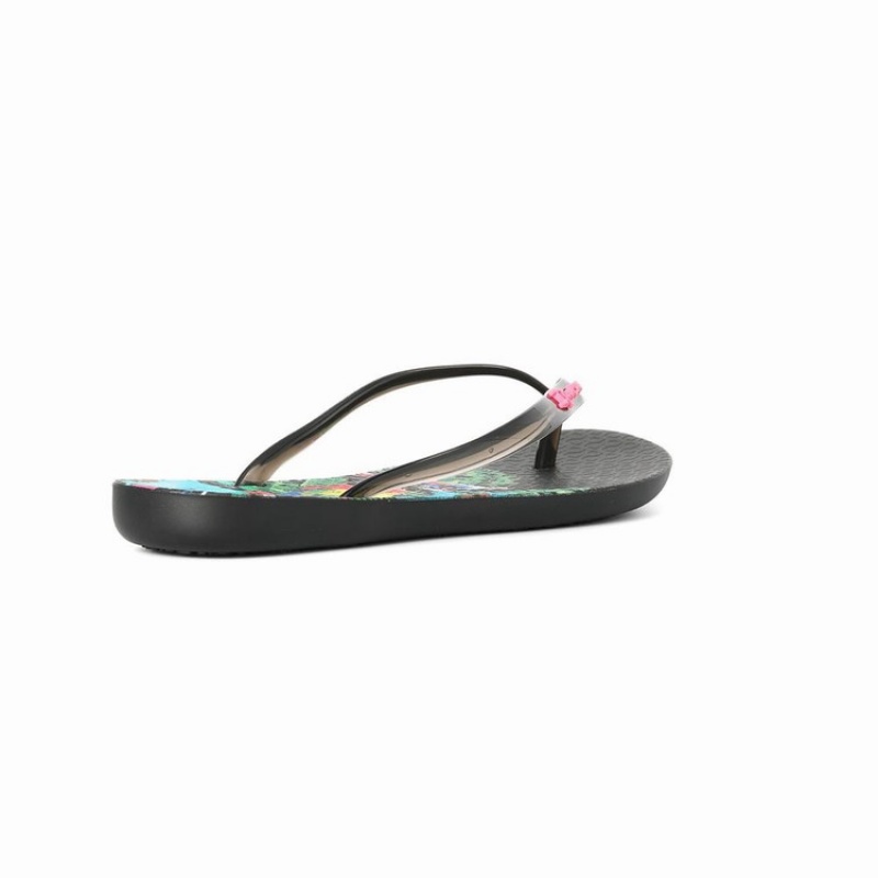 Black Women\'s Ipanema Wave Natural Flip Flops | 7624953-UZ