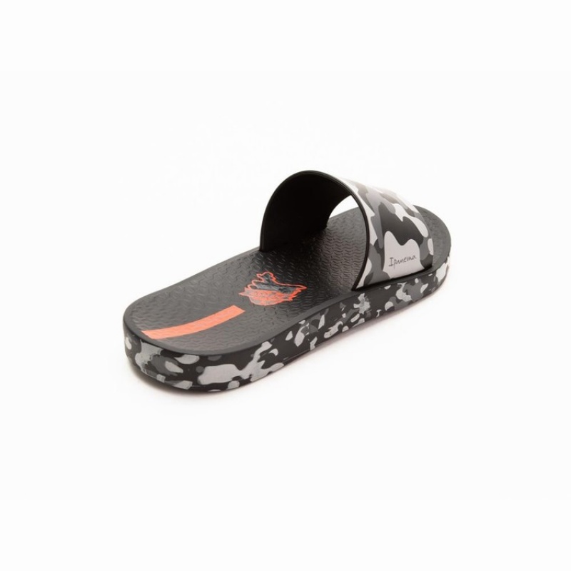 Black / Grey Kids'' Ipanema Slippy Sandals | 5628490-SW