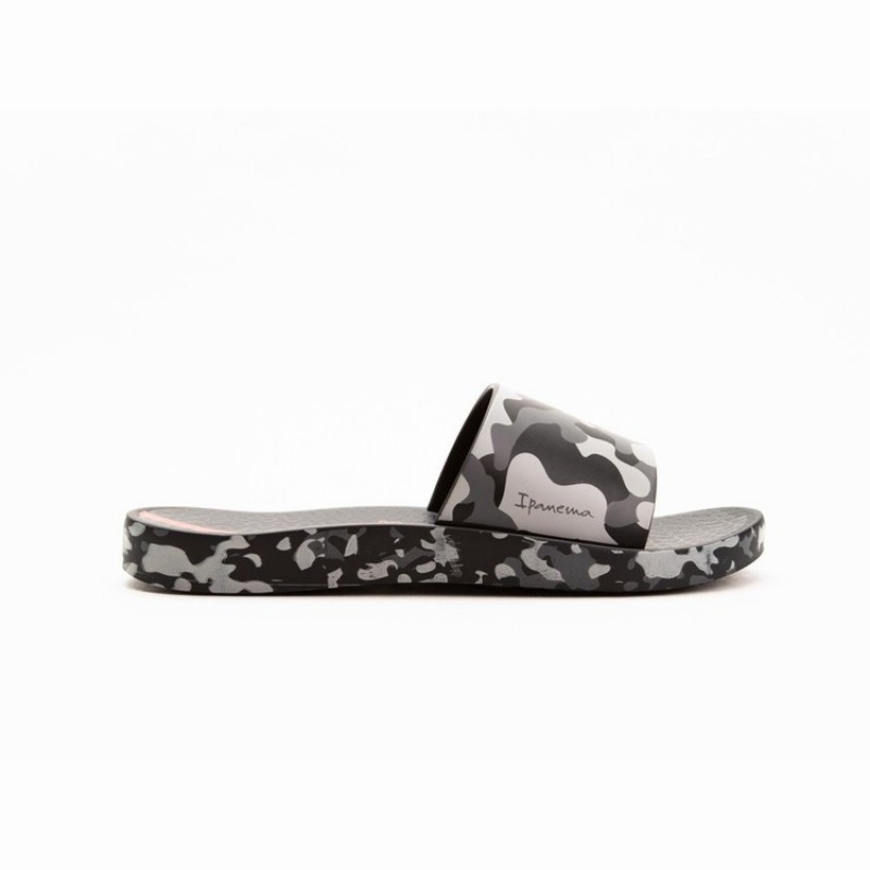 Black / Grey Kids'' Ipanema Slippy Sandals | 5628490-SW