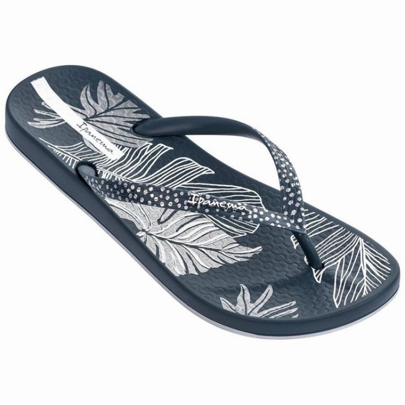 Blue Women's Ipanema Ana Frond Flip Flops | 5967842-BL