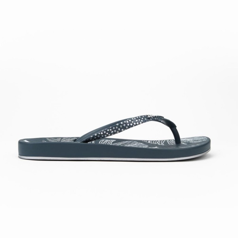 Blue Women's Ipanema Ana Frond Flip Flops | 5967842-BL