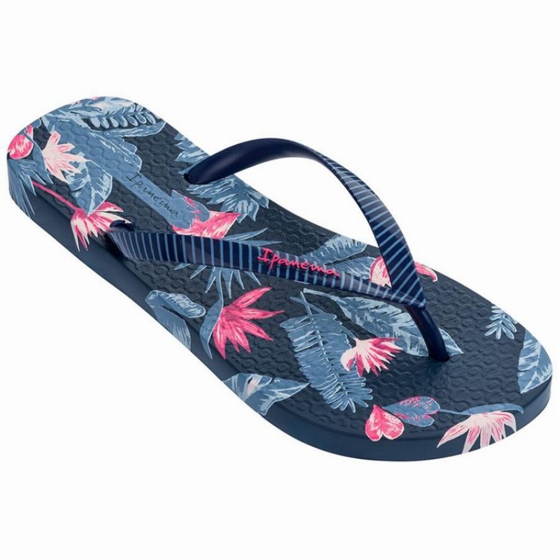 Blue Women's Ipanema Paradise Flip Flops | 8145376-YN