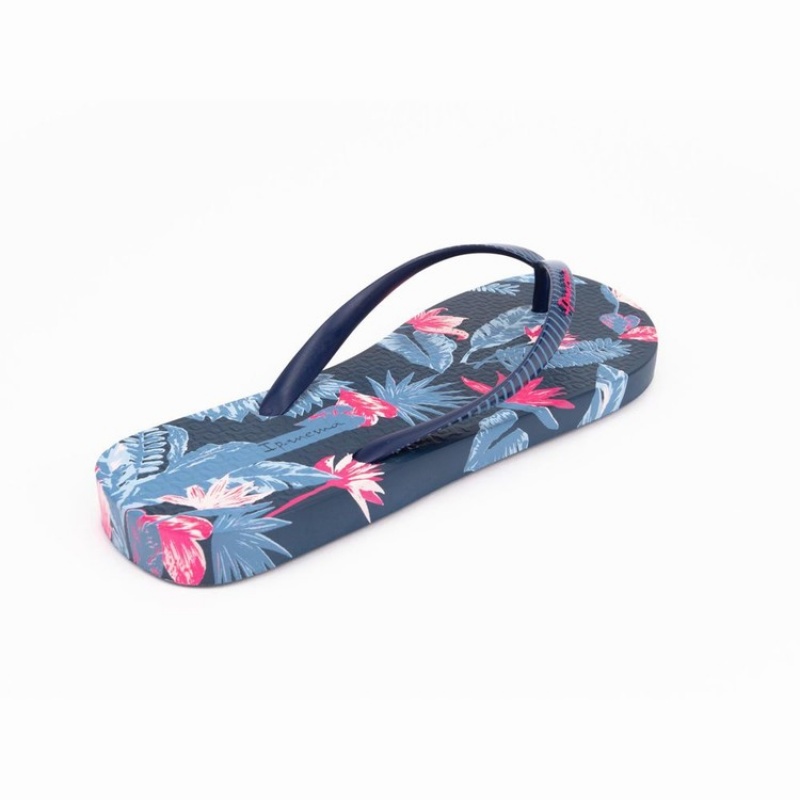 Blue Women's Ipanema Paradise Flip Flops | 8145376-YN