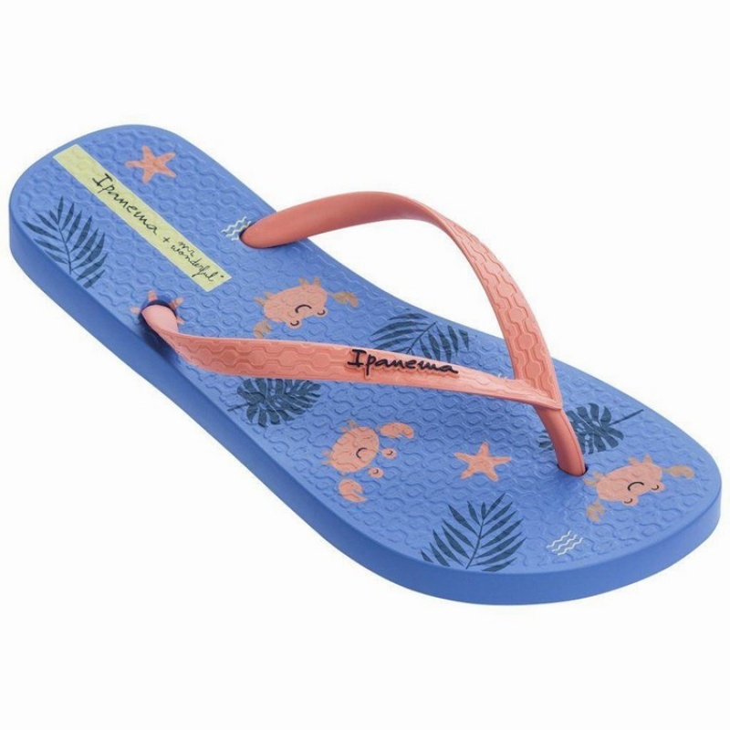 Blue / Pink Women\'s Ipanema Mr. Wonderful II Flip Flops | 9768153-OL