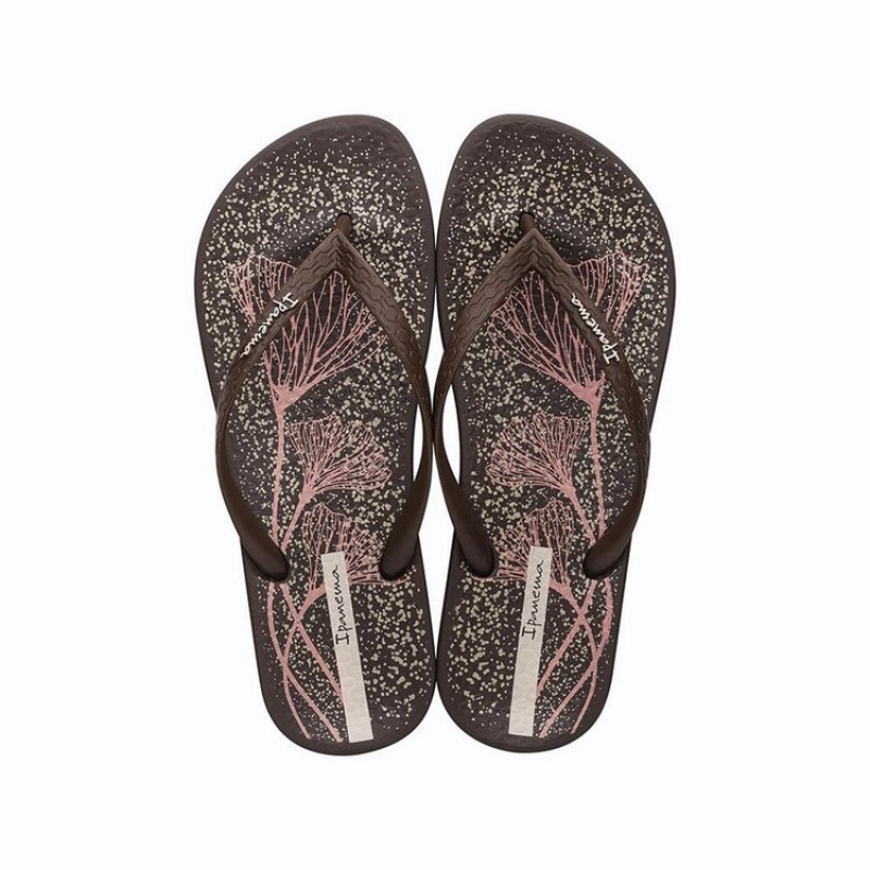 Brown Women\'s Ipanema Anatomic Temas XI Flip Flops | 4386251-NI