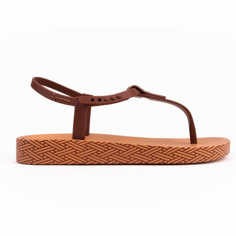 Brown Women's Ipanema Plush Weave Sandals | 4567213-DP