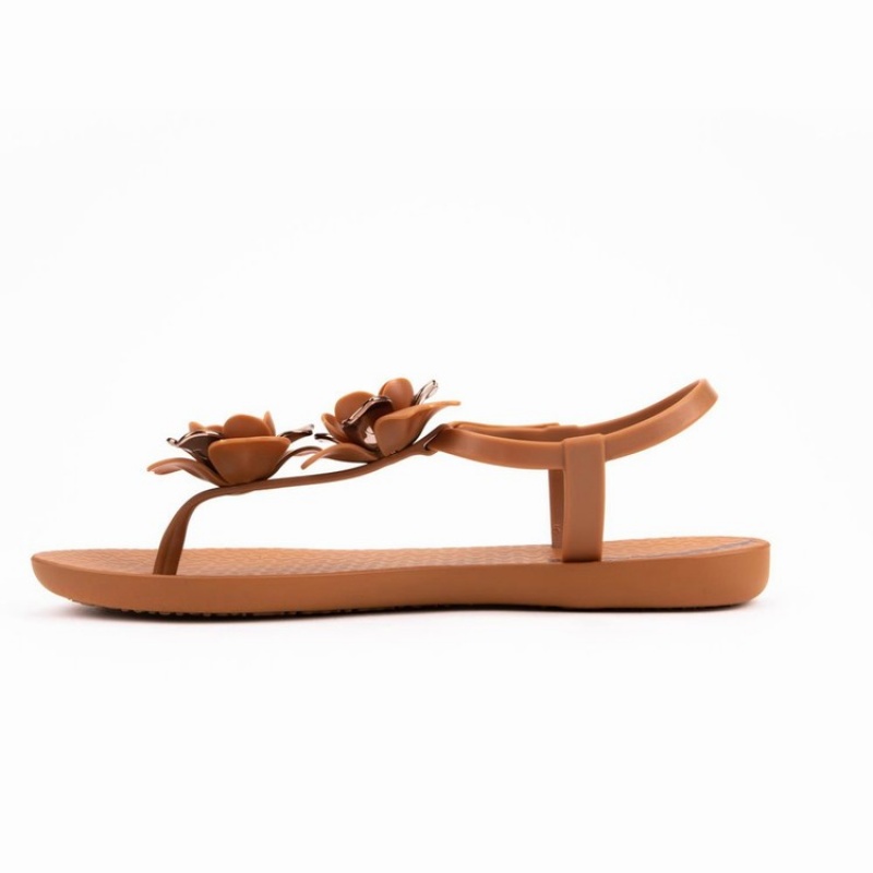 Brown / Gold Women's Ipanema Floret Sandals | 2710398-JR