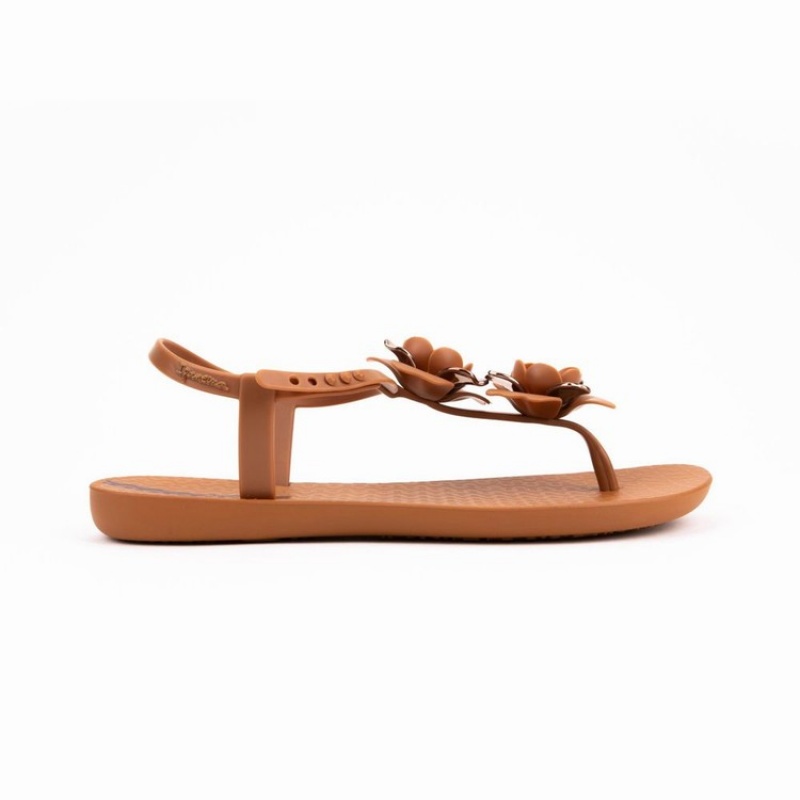 Brown / Gold Women's Ipanema Floret Sandals | 2710398-JR